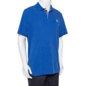Burberry Brit Blue Cotton‎ Pique Polo T-Shirt Size Large
